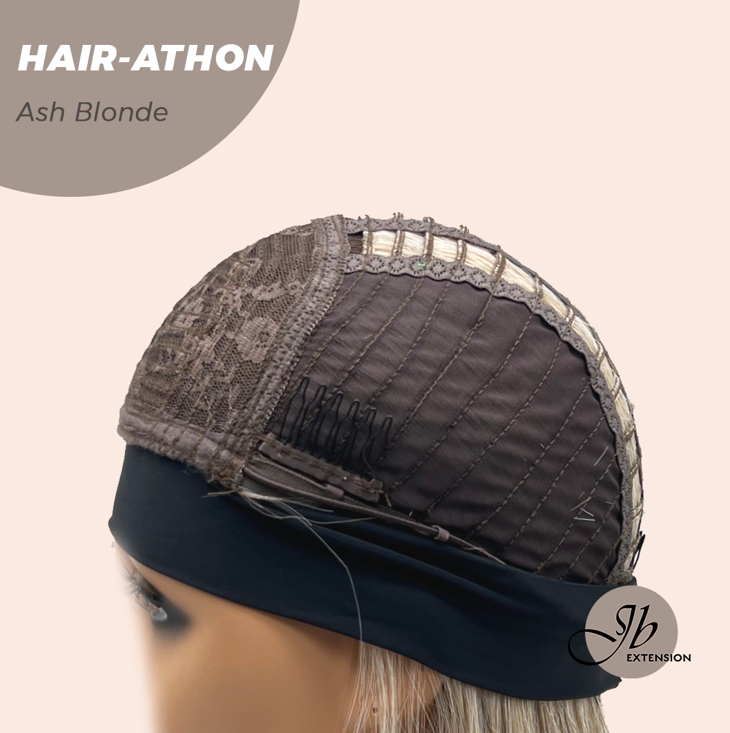 JBEXTENSION 18 Inches Curly Ash Blonde Headband Wig HAIR-ATHON - ASH BLONDE