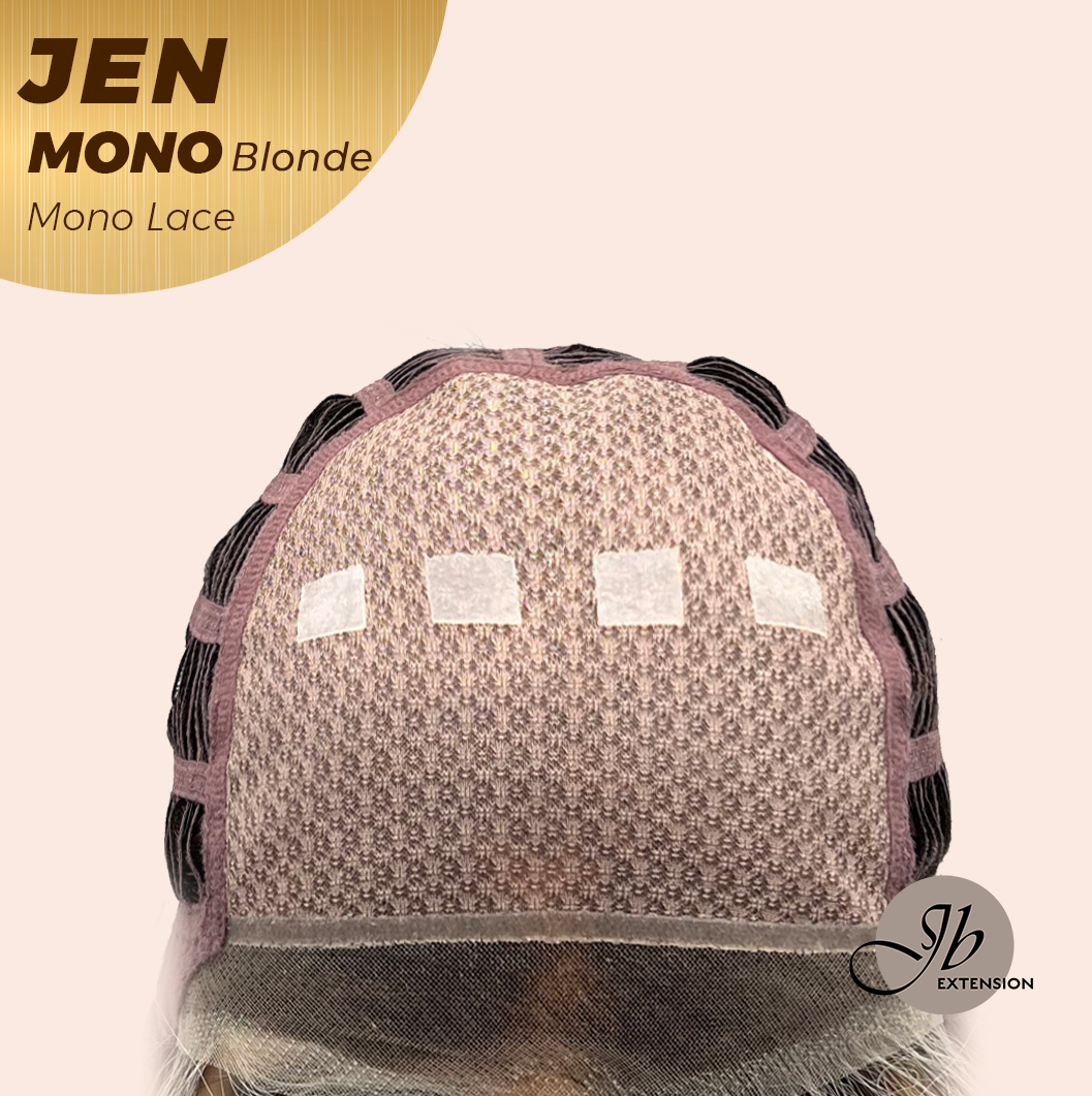[PRE-ORDER] JBEXTENSION JEN MONO Monofilament Handmade Wig 6X5 Full Monofilament Hand Tied Top Wig 18 Inches Blonde Mono Lace Wig With Anti-slip Silicone Strips Glueless Wig JEN MONO BLONDE【BENDY EAR TABS】