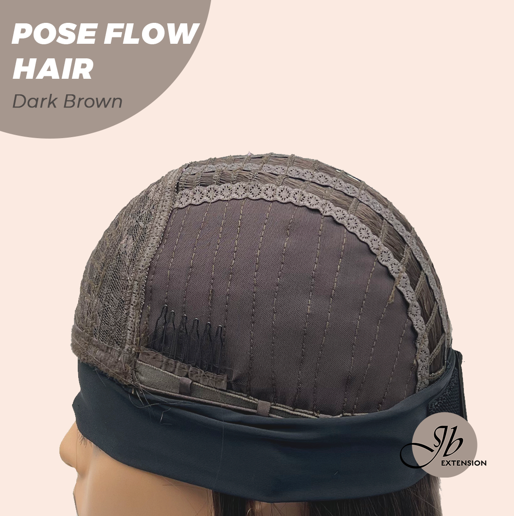 JBEXTENSION 18 Inches Dark Brown Headband Wig POSE FLOW HAIR - DARK BROWN
