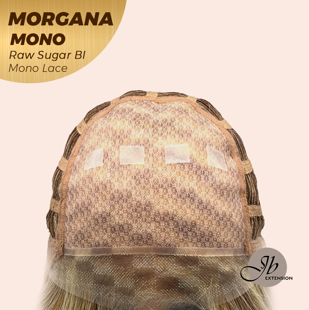 JBEXTENSION MORGANA MONO Monofilament Handmade Wig 6X5 Full Monofilament Hand Tied Top Wig 13 Inches Raw Sugar Blonde Mono Lace Wig With Anti-slip Silicone Strips Glueless Wig MORGANA MONO RAW SUGAR BLONDE【BENDY EAR TABS】