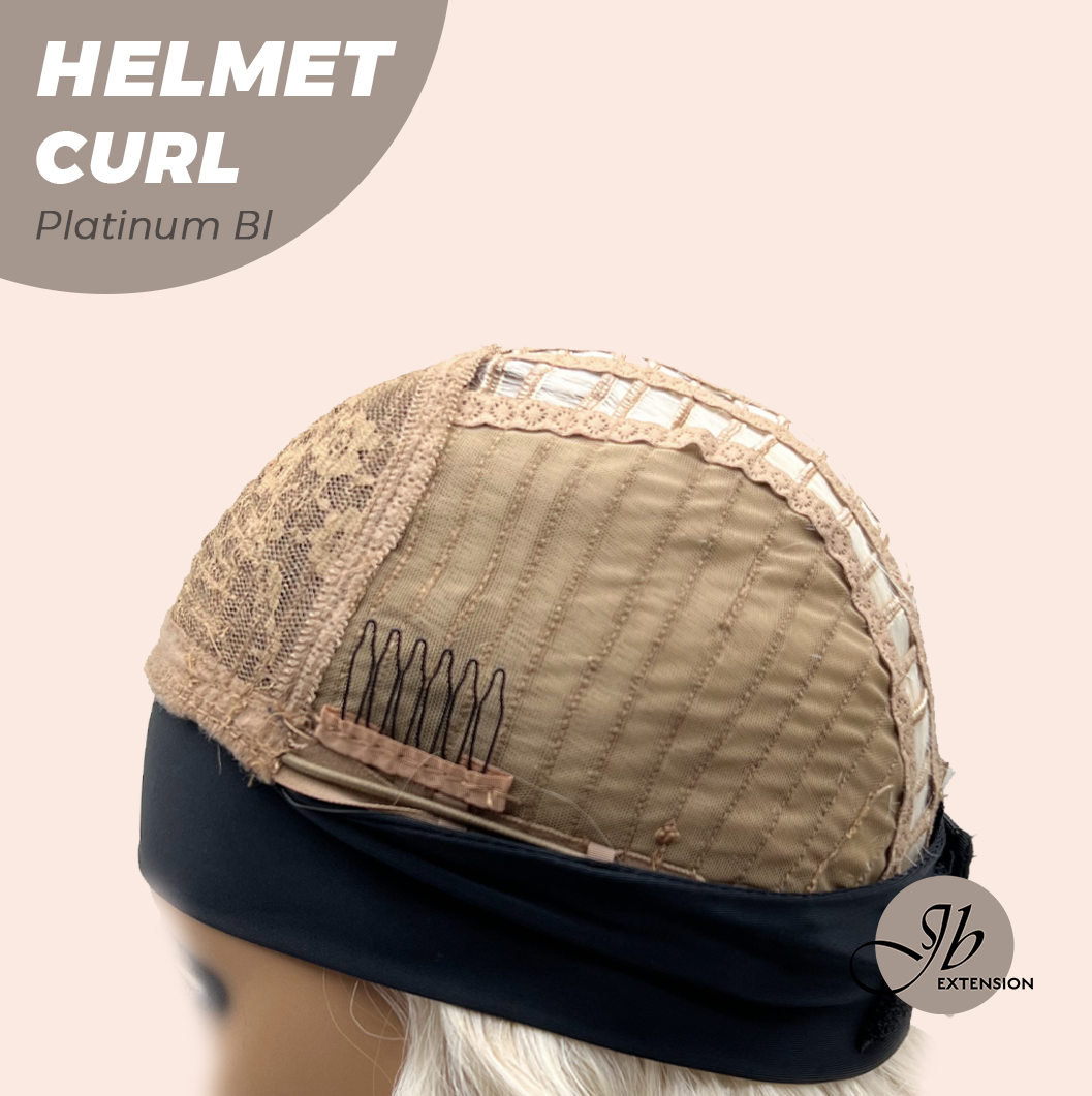 JBEXTENSION 15 Inches Short Curly Platinum Blonde Hair Headband Wig HELMET CURL - PLATINUM BLONDE