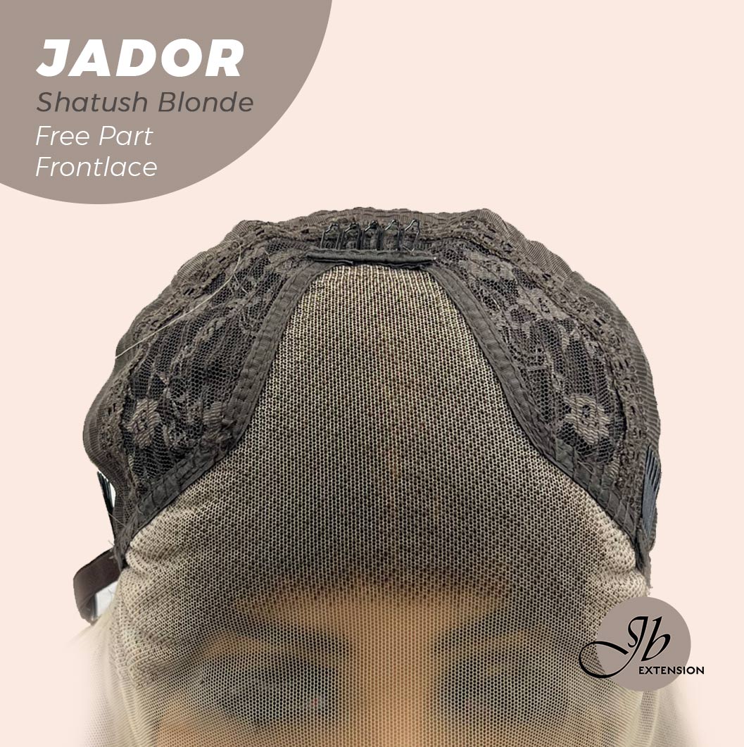 JBEXTENSION 10 Inches Shatush Dark Blonde Curly Lace Front Wig.Pre Plucked 13*4 HD Transparent Lace Frontal Handmade Futura Fiber Swiss Lace Synthetic Fiber Glueless Wig JADOR SHATUSH BLONDE