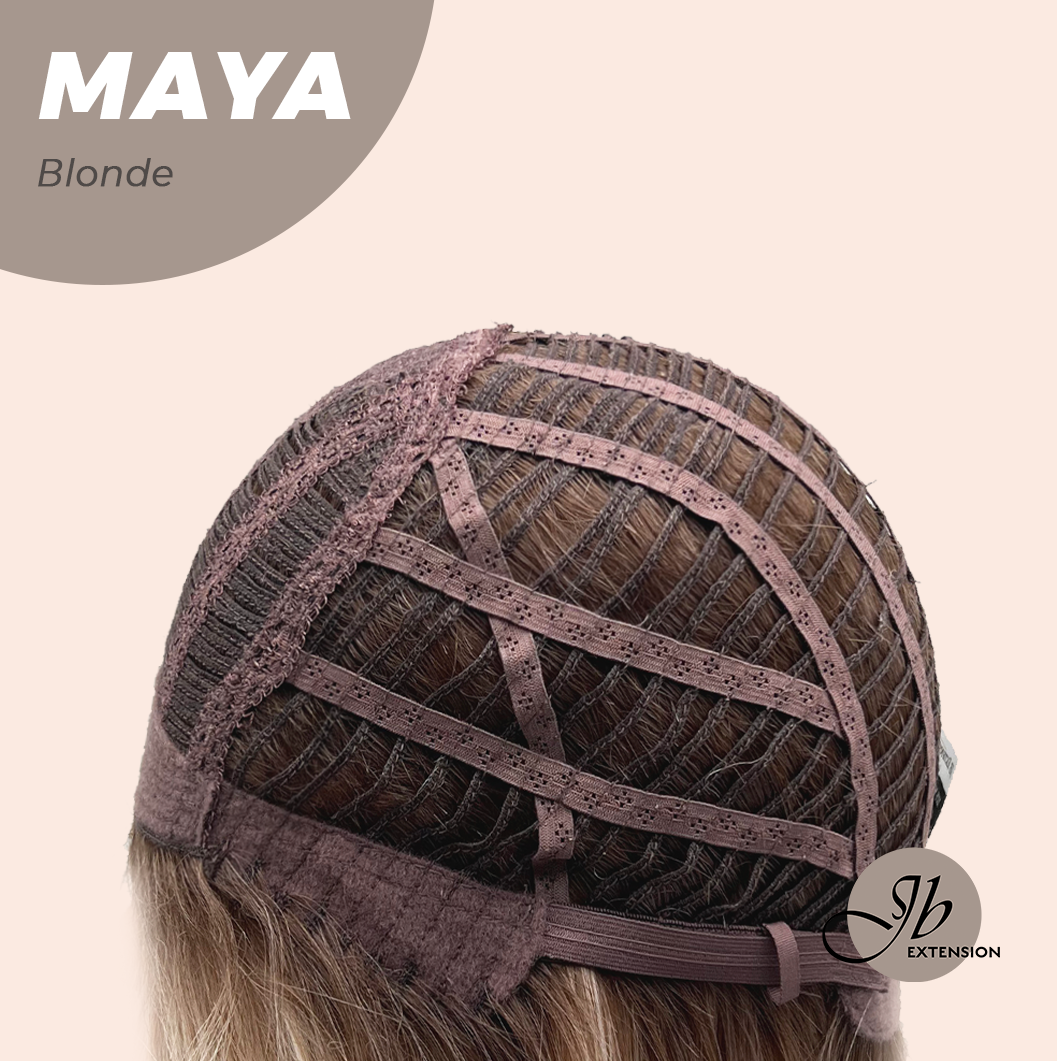 JBEXTENSION 22 Inches Blonde Women Fashion Full Machine Wig MAYA BLONDE【PLUS PERMATEASE】【BENDY EAR TABS】