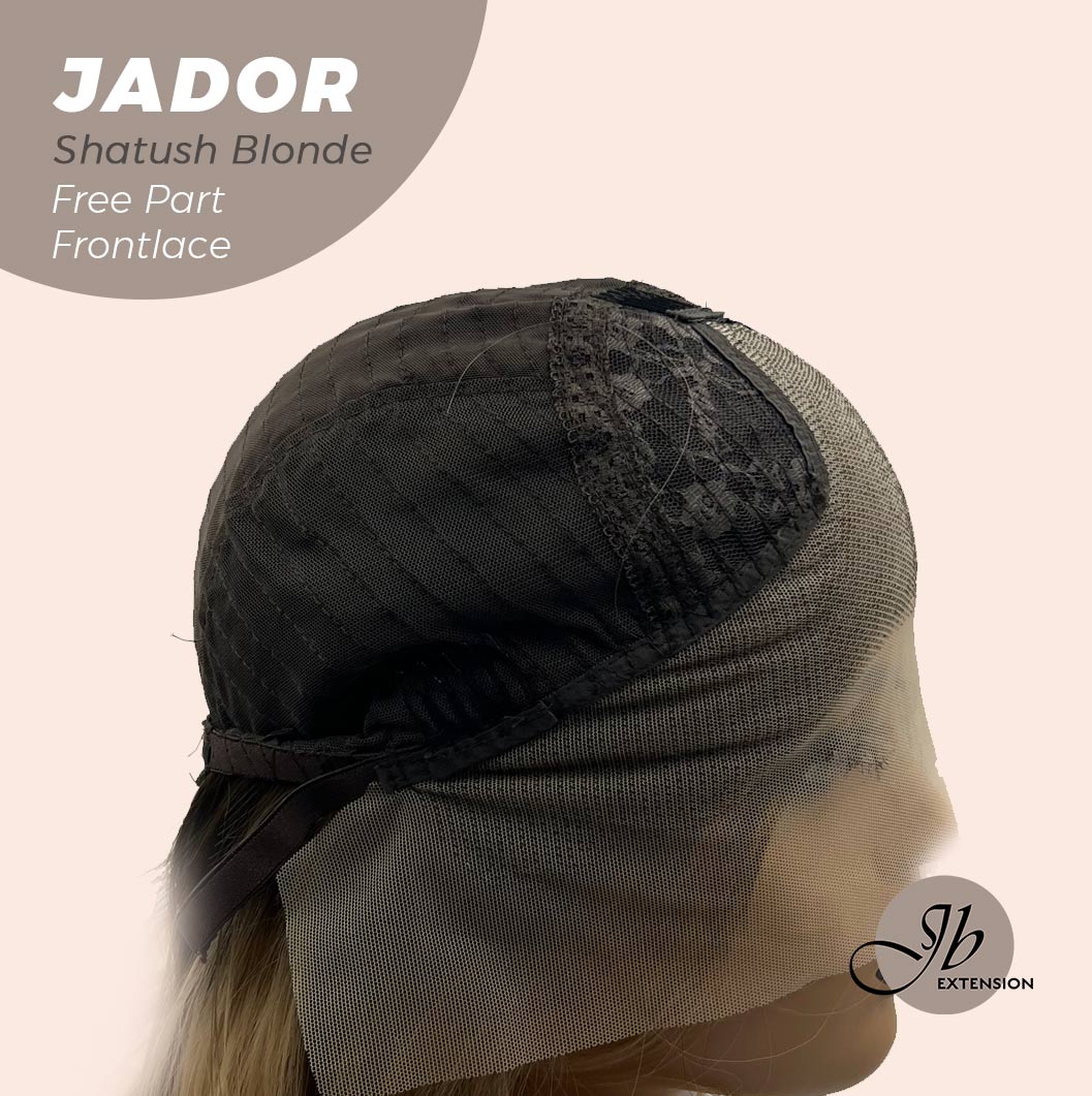 JBEXTENSION 10 Inches Shatush Dark Blonde Curly Lace Front Wig.Pre Plucked 13*4 HD Transparent Lace Frontal Handmade Futura Fiber Swiss Lace Synthetic Fiber Glueless Wig JADOR SHATUSH BLONDE