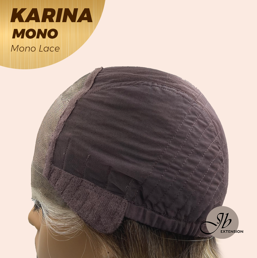 JBEXTENSION KARINA MONO Full Monofilament Handmade Full Lace Full Hand Tied Wig 14 Inches Blonde Mono Lace Handmade Futura Fiber Wig Glueless Wig KARINA MONO【BENDY EAR TABS】
