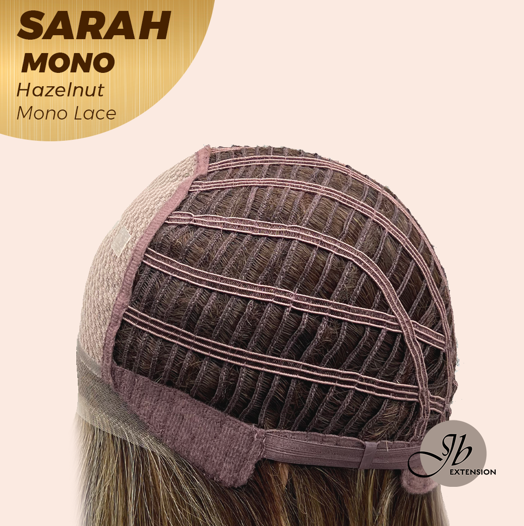 [PRE-ORDER] JBEXTENSION SARAH MONO Full Monofilament Wig 22 Inches Hazelnut Color Full Mono Lace Glueless With Anti-slip Silicone Strips Wig SARAH MONO HAZELNUT【BENDY EAR TABS】