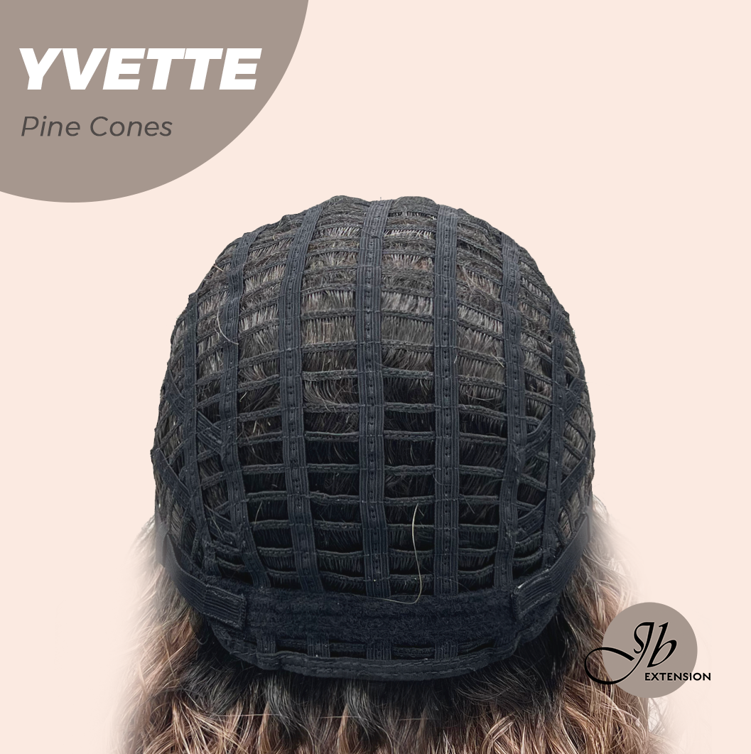 JBEXTENSION 14 Inches Extra Curly Pine Cones Wig Women Fashion Full Machine Wig YVETTE PINE CONES【PLUS PERMATEASE】【BENDY EAR TABS】