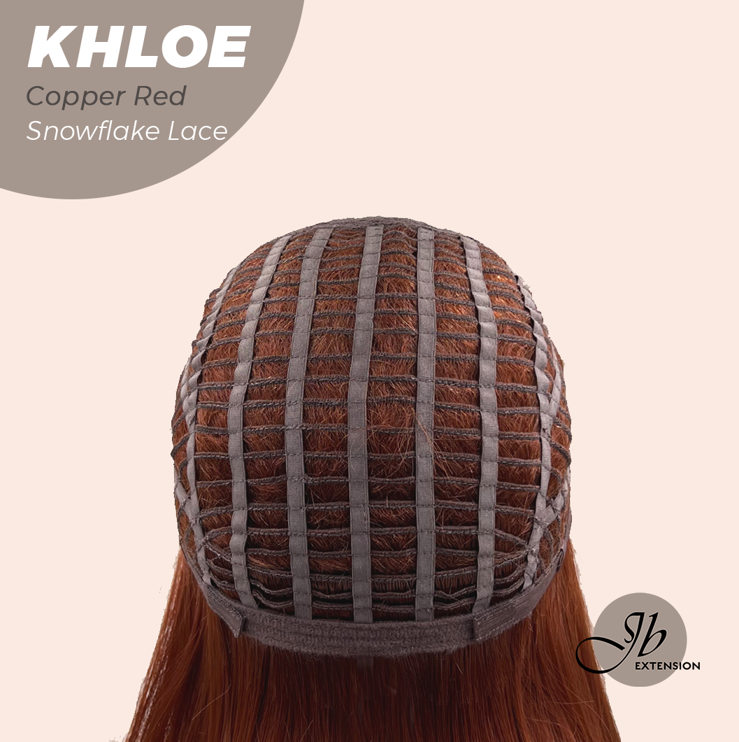 HOT OF SEASON - 12 Inches Bob Cut Copper Red Pre-Cut Snowflake Lace Frontlace Glueless Wig KHLOE COPPER RED【PERMATEASE】【BENDY EAR TABS】