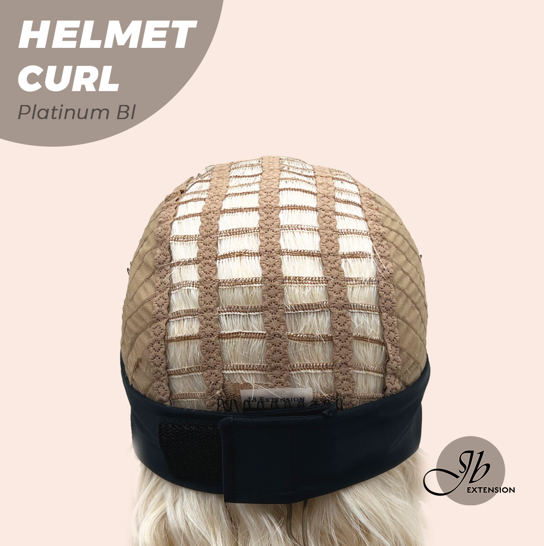JBEXTENSION 15 Inches Short Curly Platinum Blonde Hair Headband Wig HELMET CURL - PLATINUM BLONDE