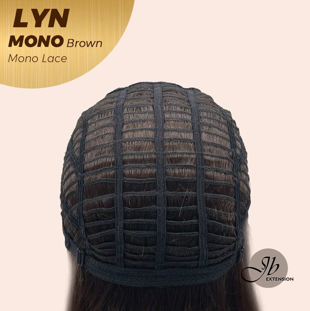 [PRE-ORDER] JBEXTENSION LYN MONO Partial Monofilament Wig 17 Inches Brown Partial Mono Lace Glueless Wig LYN MONO BROWN【BENDY EAR TABS】