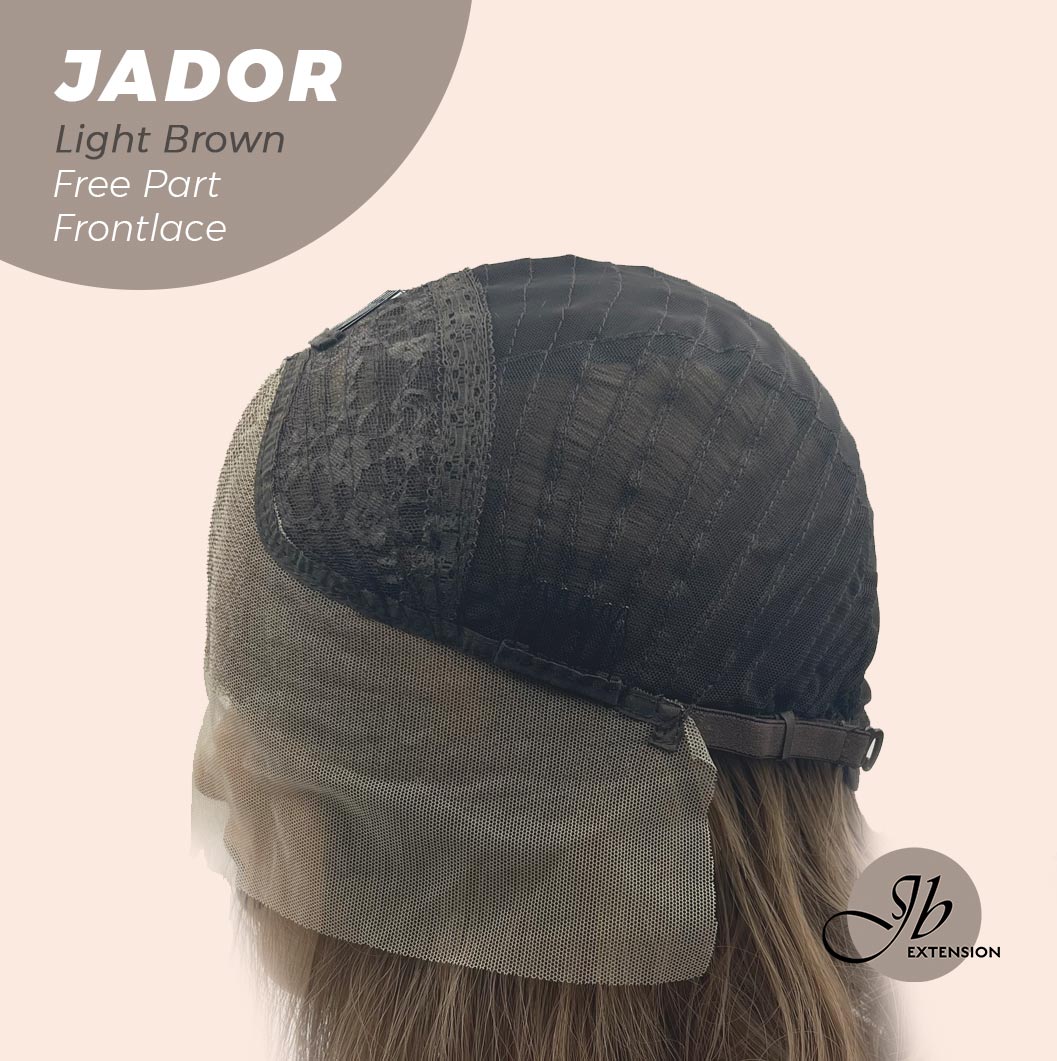 JBEXTENSION 10 Inches Light Brown Curly Lace Front Wig.Pre Plucked 13*4 HD Transparent Lace Frontal Handmade Futura Fiber Swiss Lace Synthetic Fiber Glueless Wig JADOR LIGHT BROWN