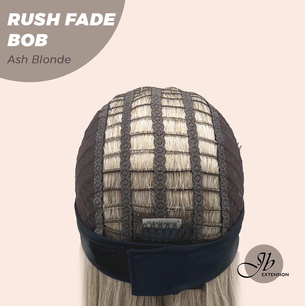 JBEXTENSION 12 Inches Short Hair Ash Blonde Headband Wig RUSH FADE BOB - ASH BLONDE