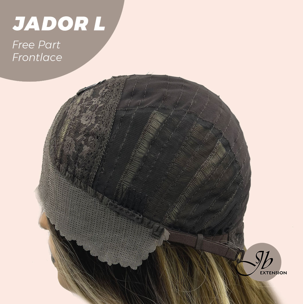 JBEXTENSION 24 Inches Blonde Highlight Curly Lace Front Wig.Pre Plucked 13*4 HD Transparent Lace Frontal Handmade Futura Fiber Swiss Lace Synthetic Fiber Pre-Cut Lace Glueless Wig JADOR L