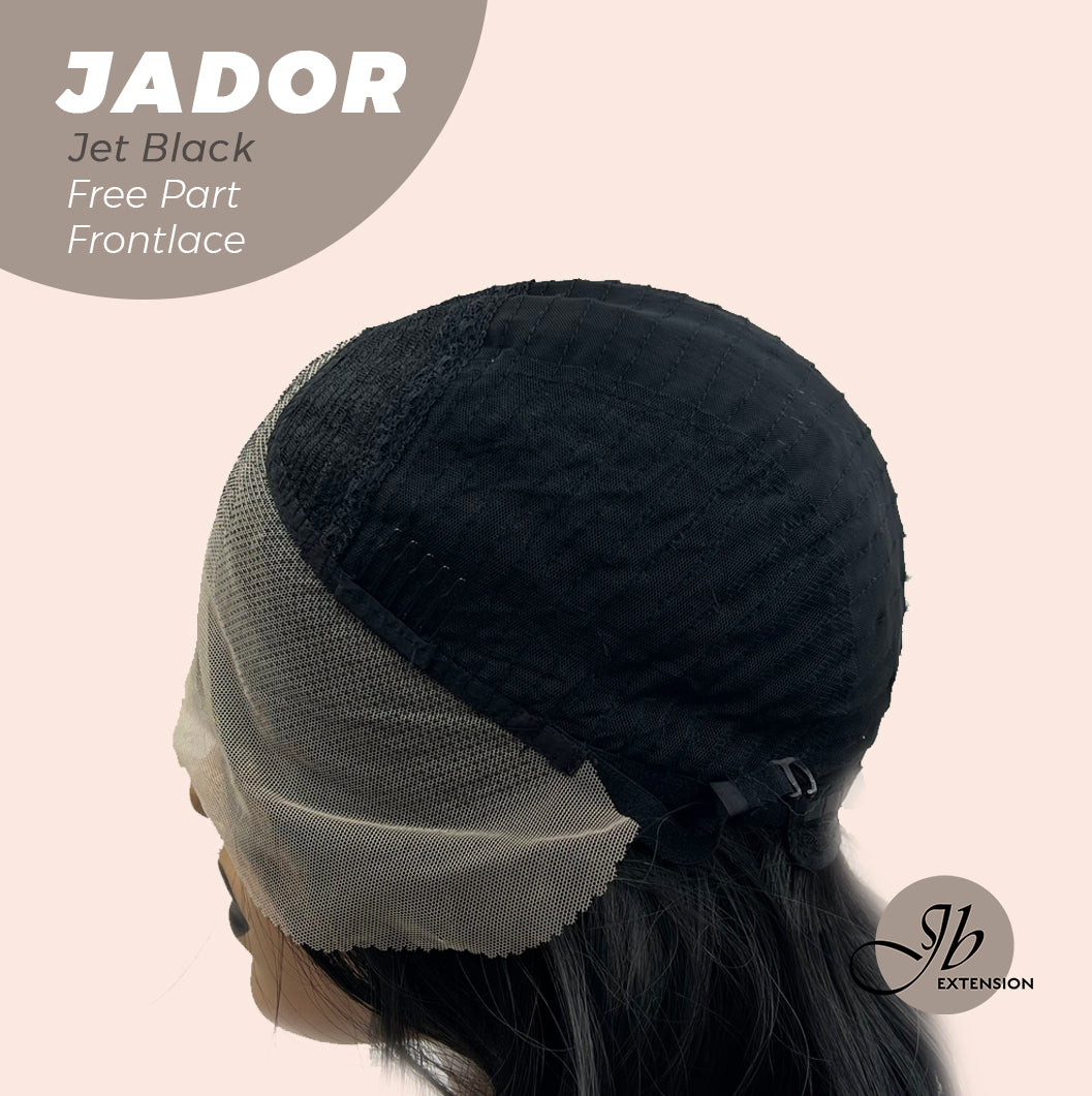 JBEXTENSION 10 Inches Jet Black Curly Lace Front Wig.Pre Plucked 13*3 HD Transparent Lace Frontal Handmade Futura Fiber Swiss Lace Synthetic Fiber Glueless Wig JADOR BLACK