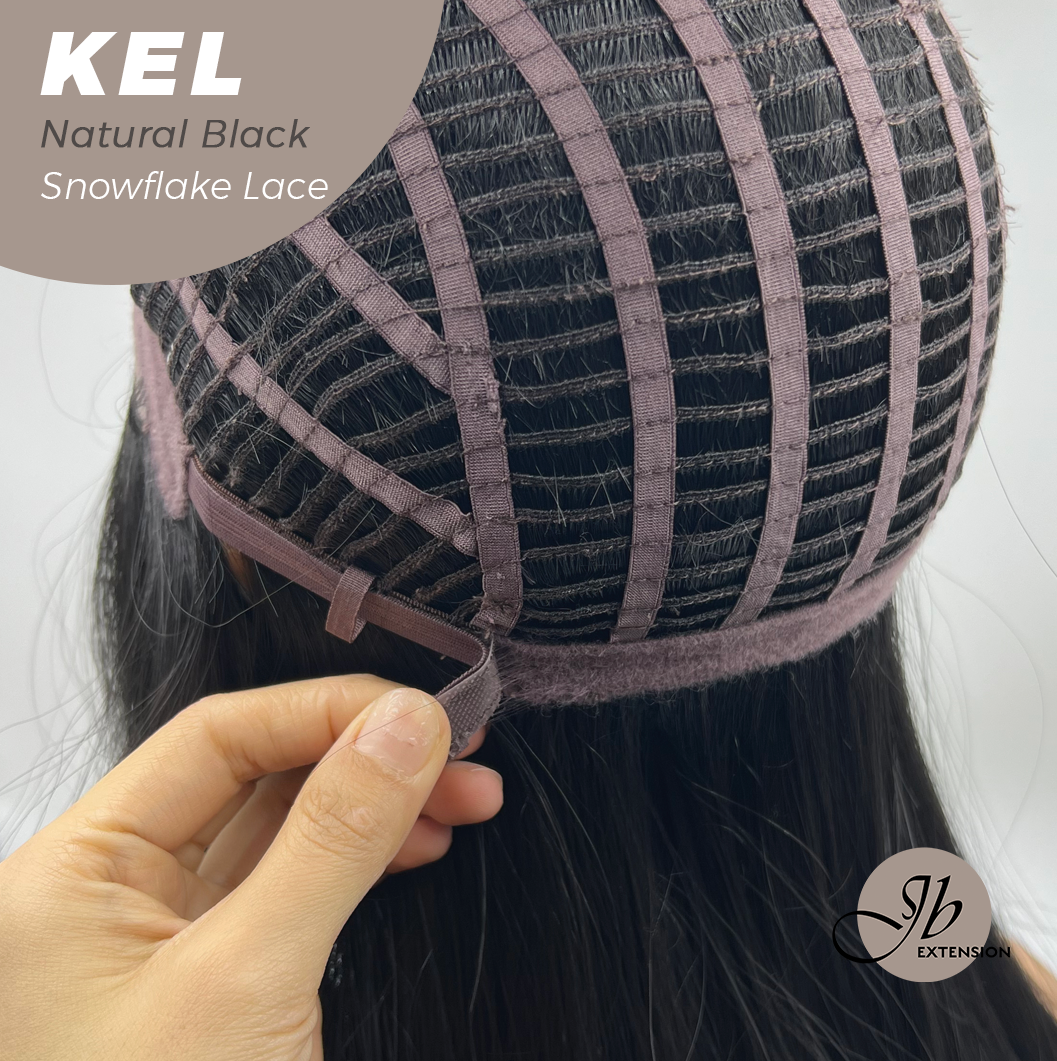 [PRE-ORDER] Nichole's Selection -  22 Inches Natural Black Pre-Cut Snowflake Lace Frontlace Glueless Wig KEL NATURAL BLACK【PERMATEASE】【BENDY EAR TABS】