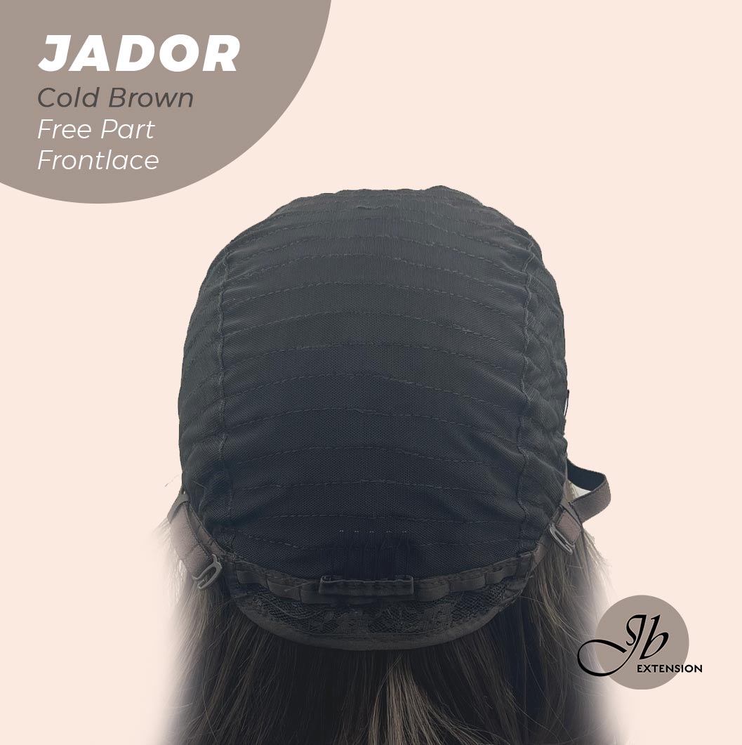 Nichole's Selection - 10 Inches Cold Brown Curly Lace Front Wig.Pre Plucked 13*4 HD Transparent Lace Frontal Handmade Futura Fiber Swiss Lace Synthetic Fiber Glueless Wig JADOR BROWN