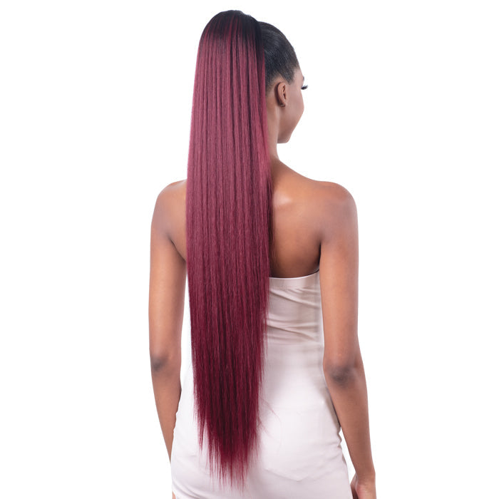 Model Model Gardenia Drawstring Ponytail - STRAIGHT 36"