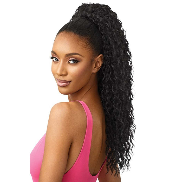 Outre Pretty Quick Wet & Wavy Drawstring Ponytail - DEEP CURL 24"