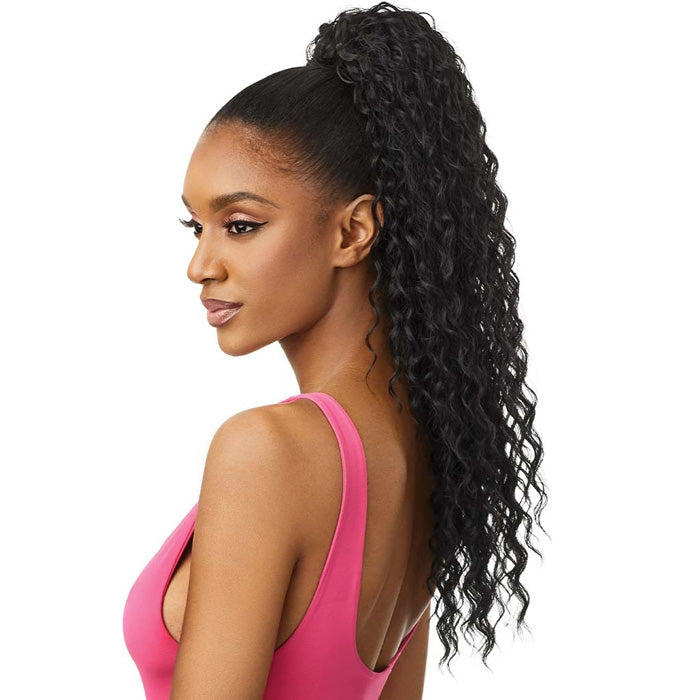 Outre Pretty Quick Wet & Wavy Drawstring Ponytail - DEEP CURL 24"