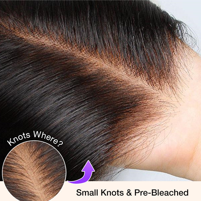 2Wigs = $199 | Jerry Curly & Silky Straight 8x5 HD Lace Glueless Wig Ultra Natural & Bleached for Effortless Styling