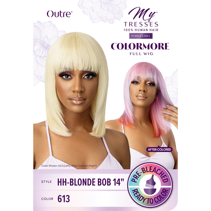 Outre Mytresses Colormore 100% Human Hair Full Wig - BLONDE BOB 14