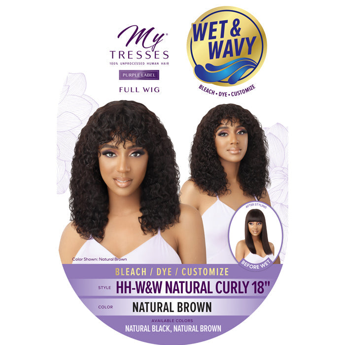 Outre Mytresses 100% Human Hair Wet & Wavy Full Wig - NATURAL CURLY 18
