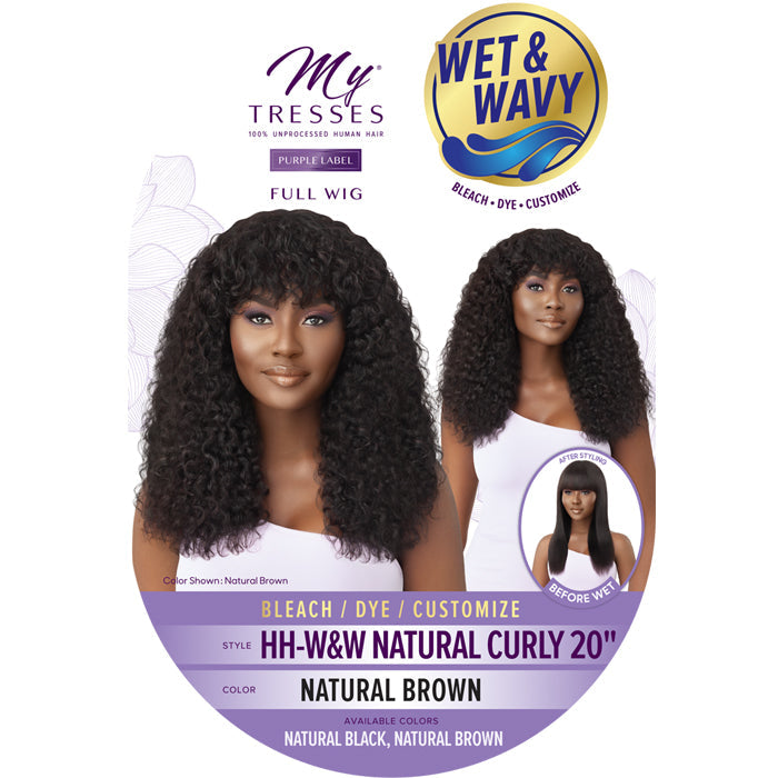 Outre Mytresses 100% Unprocessed Human Hair Wet & Wavy Full Wig - NATURAL CURLY 20