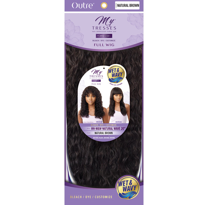 Outre Mytresses 100% Human Hair Wet & Wavy Full Wig - NATURAL WAVE 20