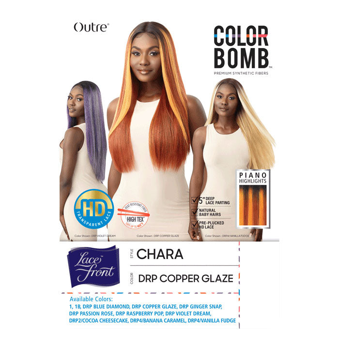 Outre Color Bomb Piano Highlights HD Transparent 5" Deep Part Lace Wig - CHARA