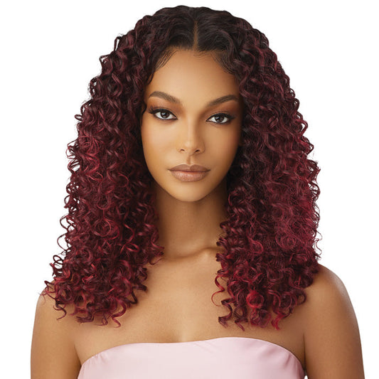 Outre Airtied Human Hair Blend Glueless 100% Fully Hand-Tied 13X6 HD Lace Front Wig - HHB-DOMINICAN CURLY 22"