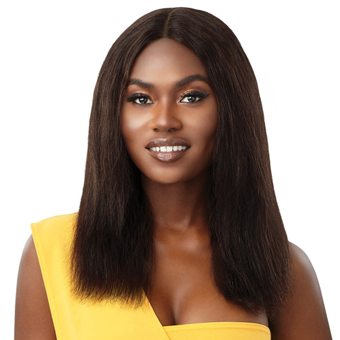 Outre 100% Unprocessed Human Hair Lace Part Wet & Wavy Wig - NATURAL WAVE 16