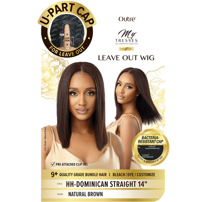 Outre 100% Unprocessed Human Hair U Part Leave Out Wig - DOMINICAN STRAIGHT 14