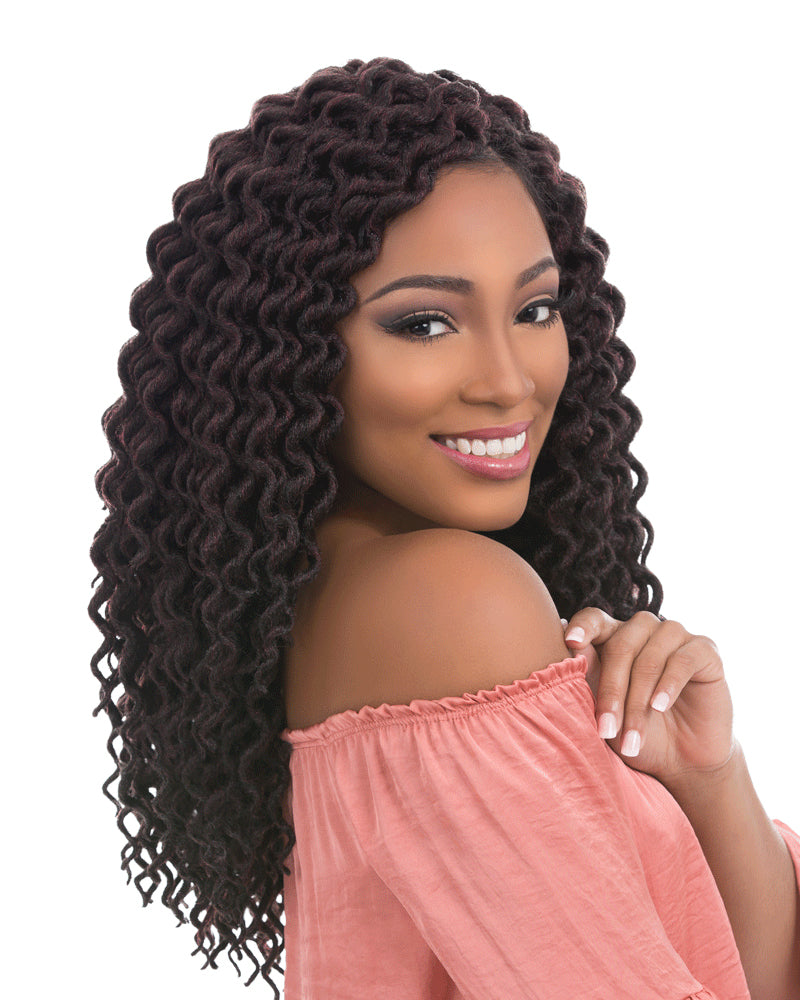 Sensationnel African Collection X-Pression 3X Pre-Looped Crochet Braid FAUX LOCS CURLY Triple Pack Value 12 - 18 Inch