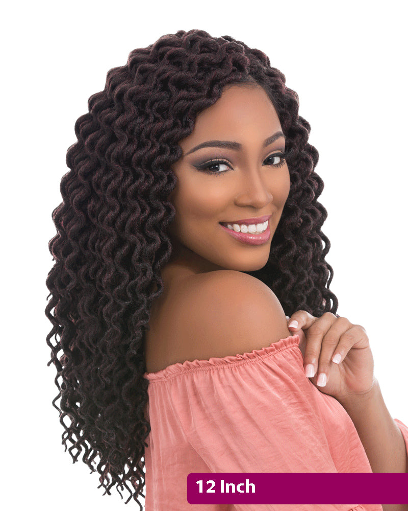 Sensationnel African Collection X-Pression 3X Pre-Looped Crochet Braid FAUX LOCS CURLY Triple Pack Value 12 - 18 Inch