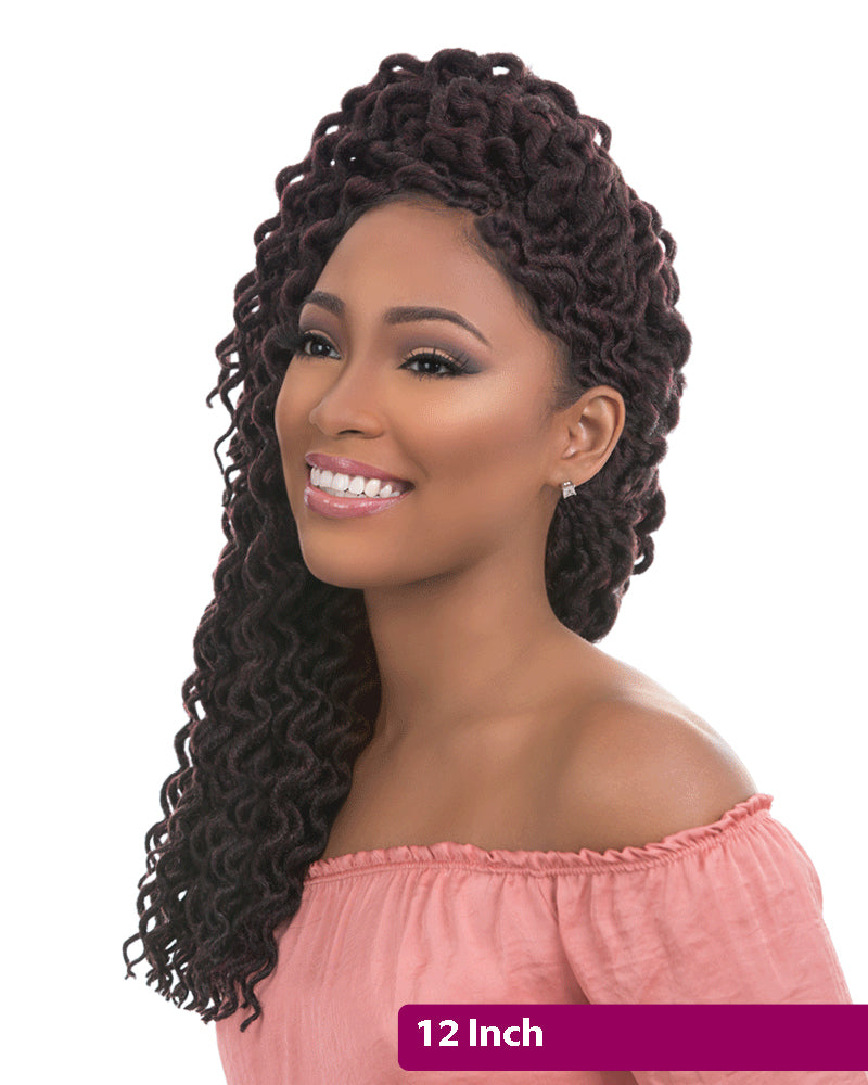 Sensationnel African Collection X-Pression 3X Pre-Looped Crochet Braid FAUX LOCS CURLY Triple Pack Value 12 - 18 Inch