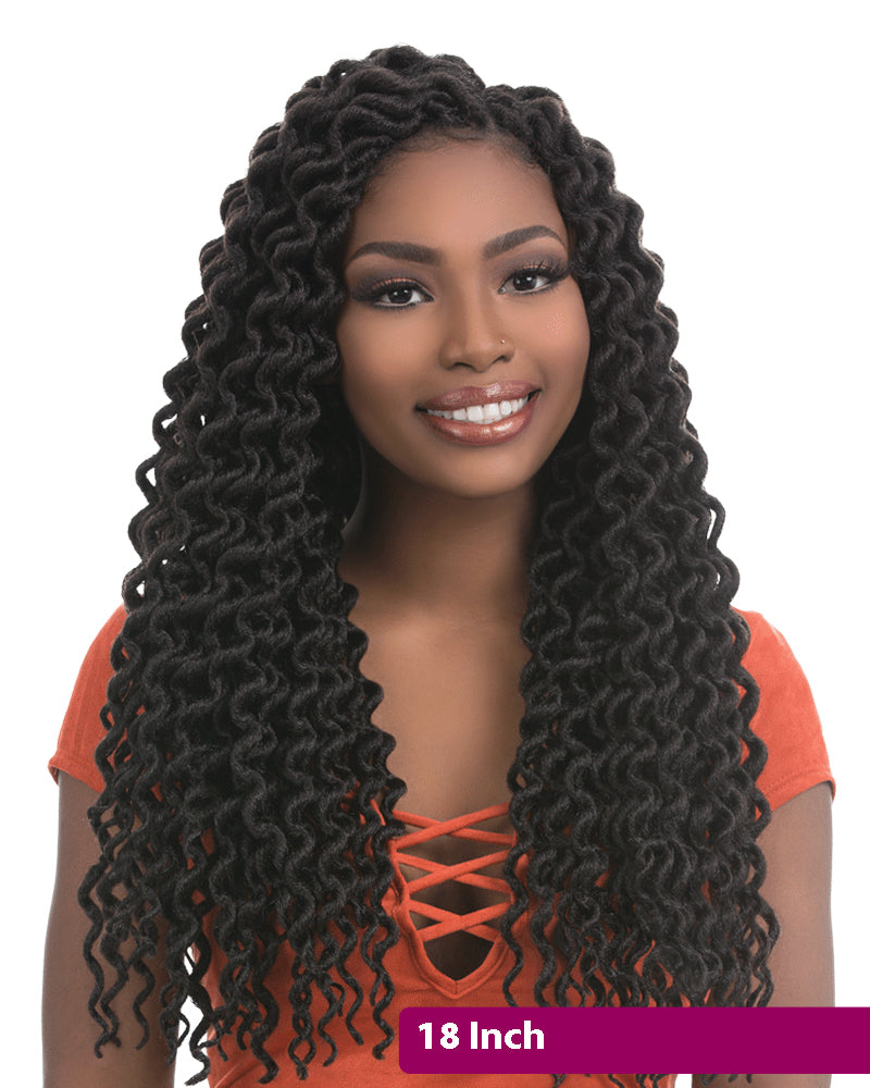 Sensationnel African Collection X-Pression 3X Pre-Looped Crochet Braid FAUX LOCS CURLY Triple Pack Value 12 - 18 Inch