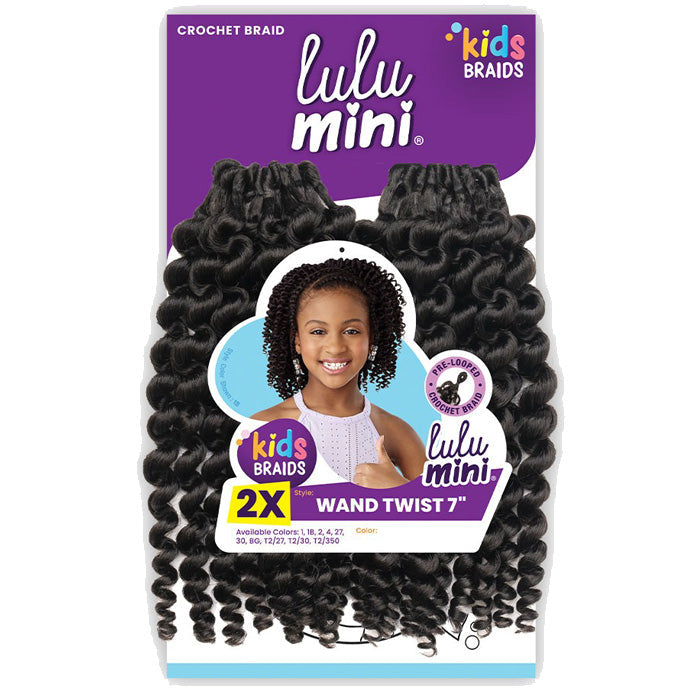 Sensationnel Kids Braids Lulu Mini Pre-looped Crochet Braids - 2X WAND TWIST 7