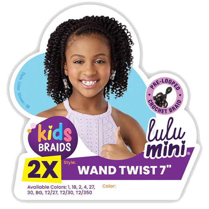 Sensationnel Kids Braids Lulu Mini Pre-looped Crochet Braids - 2X WAND TWIST 7