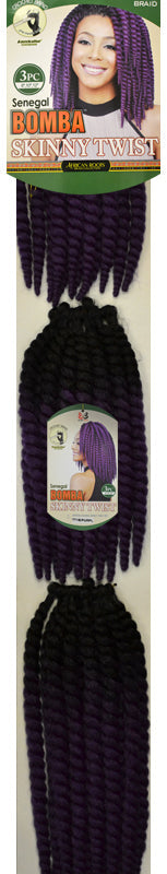 Bobbi Boss African Roots Braid Senegal Bomba SKINNY TWIST 3 PCS