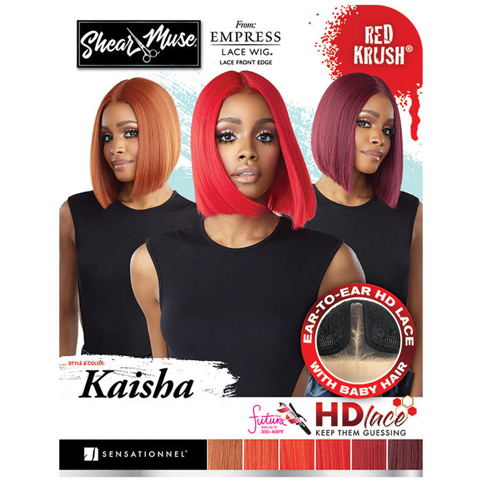 Sensationnel Empress Shear Muse HD Lace Front Wig - KAISHA - Red Krush