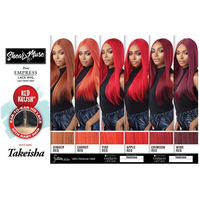 Sensationnel Shear Muse Empress HD Lace Front Wig - TAKEISHA - Red Krush