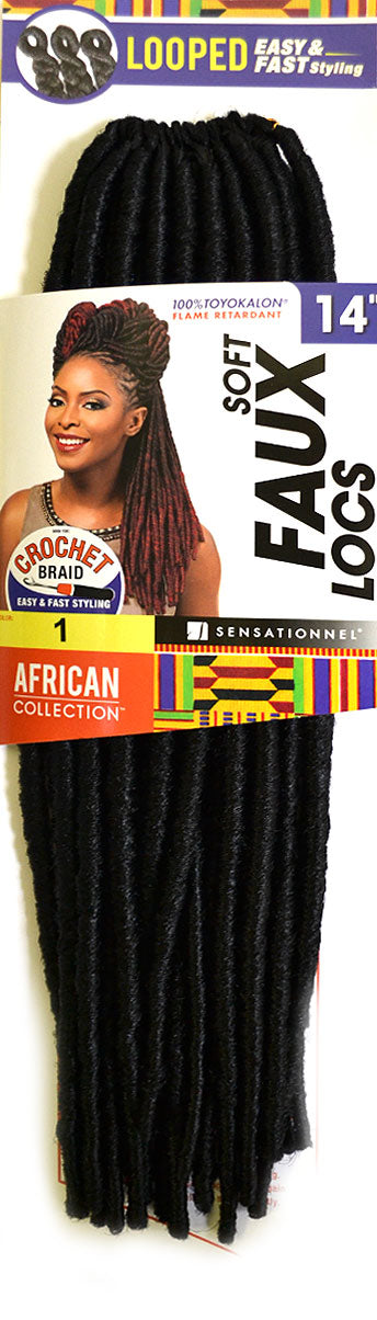 Sensationnel African Collection X-Pression Crochet Braid SOFT FAUX LOCS 14 Inch