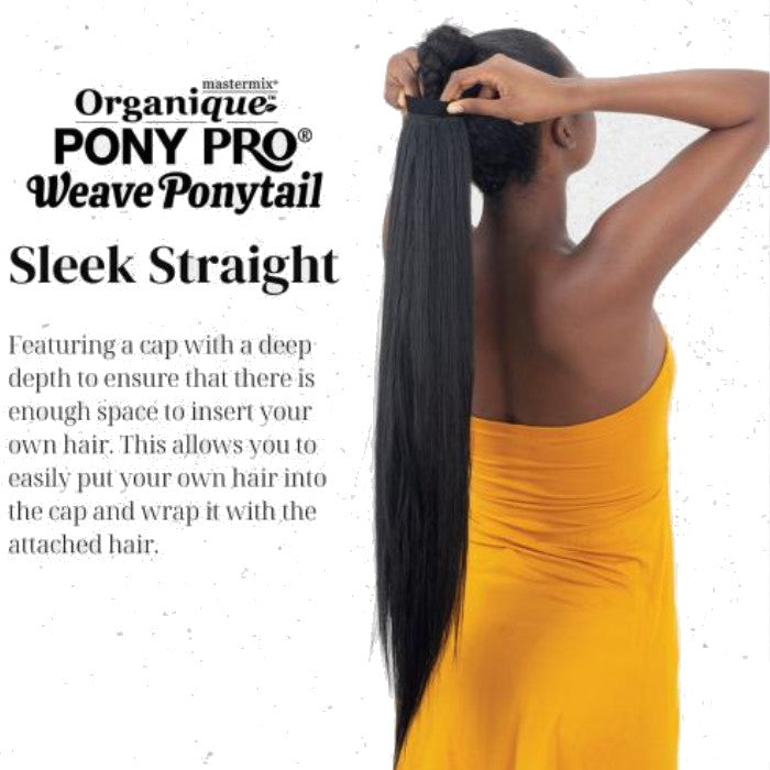 Shake N GO Organique Pony Pro Secret Pocket Ponytail - SLEEK STRAIGHT