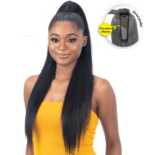 Shake N GO Organique Pony Pro Secret Pocket Ponytail - SLEEK STRAIGHT