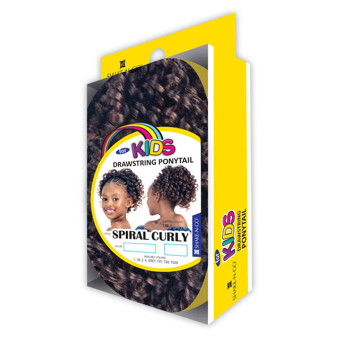 Shake N Go for Kids Drawstring Ponytail - SPIRAL CURLY