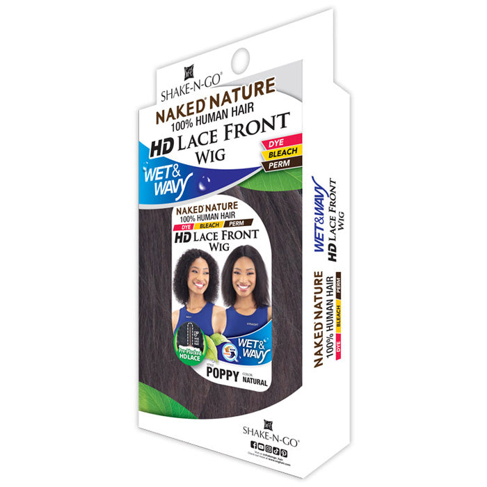 Shake N Go Naked Nature 100% Human Hair HD Lace Front Wig - POPPY - Wet & Wavy