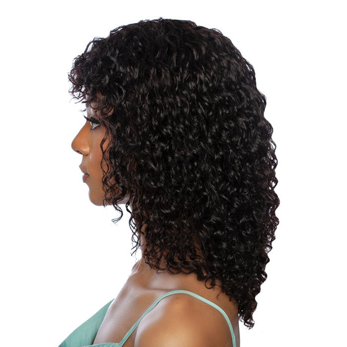 Mane Concept 11A Wet N Wavy Water Curl Full Bang Wig 16"