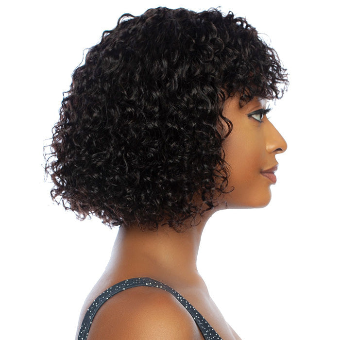 Mane Concept 11A Wet N Wavy Curl Full Bang Wig 12"