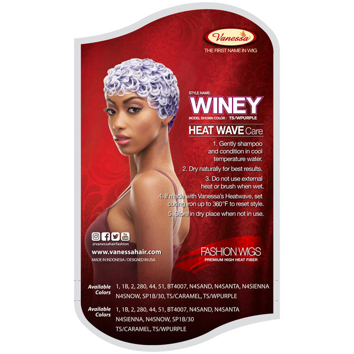 Vanessa Fashion Full Wig  - WINEY