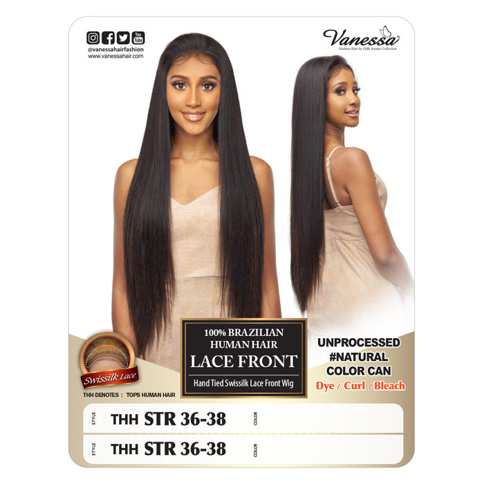 Vanessa 100% Brazilian Human Hair Lace Front Wig - THH STR 36-38
